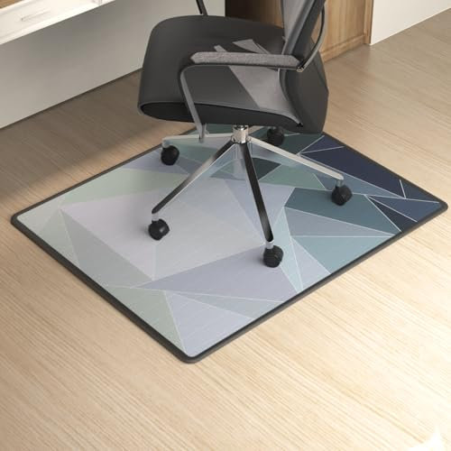 MOWETOO Bodenschutzmatte Bürostuhl 90 x 120 cm Unterlage Schreibtischstuhl, Schutzmatte Bürostuhl rutschfest für Parkett und Hartböden, Floor Protection Mat, Kratzfest