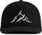 tshirtladen Schwarze Snapback mit Berg-Stickerei - Outdoor Basecap für Herren & Damen - Freizeit Cap mit stylischem Bergsymbol - Perfekt für Wandern, Camping, Natur & sportliche Aktivitäten