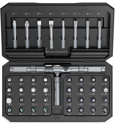 Ankilo 42-in-1 Ratchet Screwdriver Kit with 40 PCS Bits, Repair Magnetic Screwdriver Sets with Rotatable Ratchet Handle, Carry Case for Cars/Furniture/Bicycle, Best Gift for Father Day