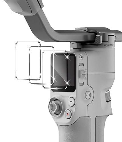 Holilo Para DJI RS 4 Mini Accesorios【3 Piezas】 Protector de Pantalla Cristal Templado, 9H Dureza HD Vidrio Templado Anti-Arañazos Sin Burbujas Glass Screen Protector