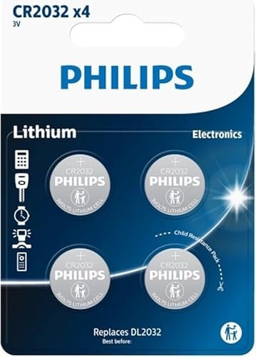 Philips - Knopfzelle Batterien - CR2032-4 Stück