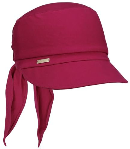 Seeberger Uni Jersey Bandana Cap Damencap Sonnenvisor Damen - mit Schirm Frühling-Sommer Sommer - One Size Fuchsia