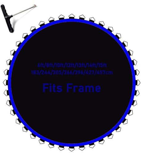 Estera de Salto de Repuesto para Cama Elástica - Compatible con Estructuras de 183/244/305/366/396/427/457 cm - Lona de Salto Resistente e Impermeable,Azul,Fits 6ft/183cm 36V
