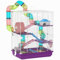 PawHut Cage pour Hamster Rongeur 4 étages avec Tunnels mangeoire Roue Maison échelles dim. 46L x 30l x 58H cm Violet