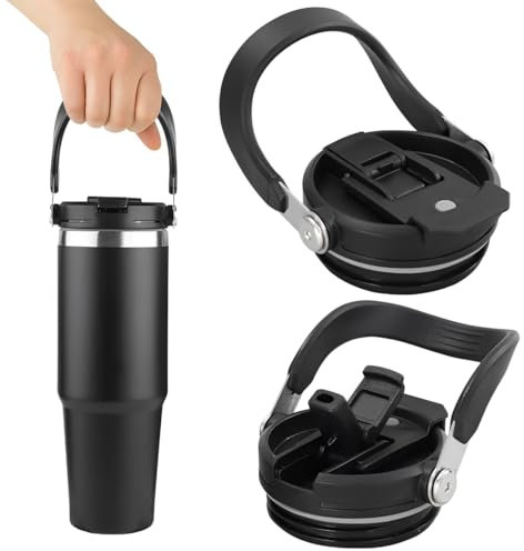 GNHG Ersatzdeckel 40oz Becher Auslaufsicher Staubdicht Deckel mit Strohhalm BPA-frei Wiederverwendbar Zubehör Tumbler Deckel Ersatz für Cup 40 Unzen Becher kompatibel