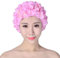 Cuffia da nuoto da donna, stile retrò, con petali floreali, stile vintage, morbida, elasticizzata, impermeabile, per capelli lunghi, capelli corti, piscina, spiaggia, vacanze, nuoto