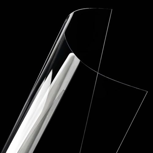 XJJDCB Feuille PVC Transparente 1 mm, Plaque Plastique Souple pour Bricolage, Artisanat, Projets Artistiques,60cm*30cm1piece