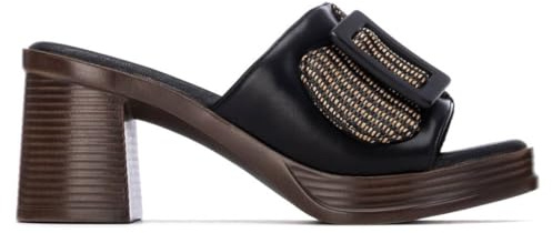 REFRESH - Sandalen Damen Schwarz - Bequeme und vielseitige Schuhe - Casual Mode - Modell 17502801 (Größe 39)