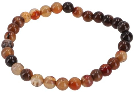 GURU SHOP Mala Armband, Handmala, buddhistischer Schmuck, 6 mm | Unisex, natürliche Perlen, elastisches Band, spirituelle Energie, stilvolles Accessoire