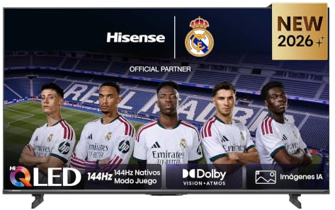Hisense Smart TV QLED 144Hz 65 4K 65E7S PRO | Audio Dolby Atmos, VIDAA OS, Native 144Hz Game Mode, Dolby Vision IQ, HDR 10+, AirPlay2, Alexa, lativù 4K, 2026 Model