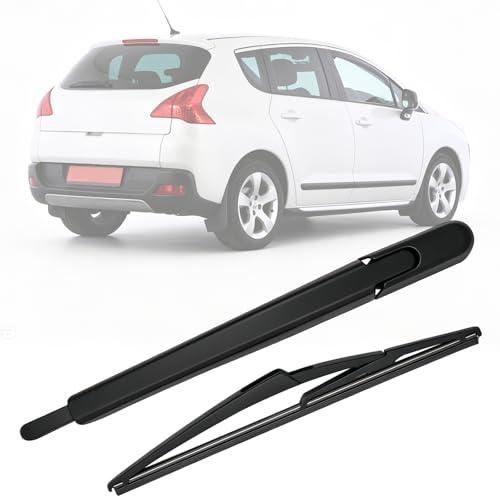 Limpiaparabrisas Trasero de Coche Reemplazo para Peugeot 308 2007-2010/3008 2008-2016/508 2011-2018, Juego de Brazo y Hoja de Kit de limpiaparabrisas Trasero de Coche Impermeable