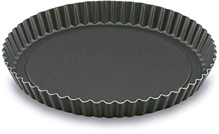 Lacor 68823 Moule à Tarte Dentelé Aluminium Antiadhésiférent 32 cm, Noir