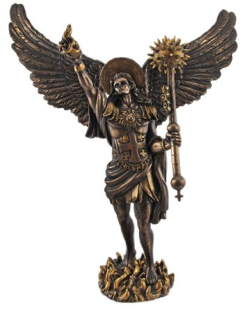 PTC Religiöse Statue Erzengel Uriel mit Speer, 32 cm