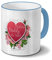 Tasse Coolster Daddy der Welt - Motiv Herz - Namestasse, Kaffeebecher mit Namen, Mug, Becher, Kaffeetasse - Farbe Hellblau