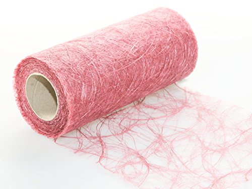 Sizoweb 20cm breit 5m oder 20m lang Tischläufer Tischband in unterschiedlichen Farben zur Dekoration wie Grillen, Sommer, Ostern, Weihnachten oder Hochzeiten manuell abgelängt durch Protinam (20m, altrosa 3050)