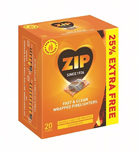 Zip ZIP10141 Fast & Clean Wrapped Firelighters Pack 16 Plus 25%