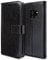 TECHGEAR Galaxy S9 Case - Leather Wallet Flip Protective Case Cover with Card Slots, Kickstand and Wrist Strap - Black PU Leather Compatible with Samsung Galaxy S9
