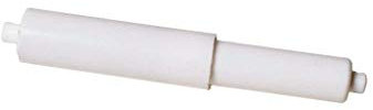 2 X Bulk Hardware BH03033 Spring Loaded Toilet Roll Holder Insert - White