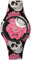 Doodle Watch Damenuhr Santa Muerte Mood Tattoouhr Totenkopf Skull Blumen Schwarz Pink DO35013