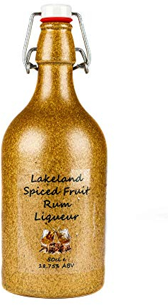 Lakeland Liqueurs Strawberry & Peppercorn Rum Liqueur -18.75% ABV, Natural Ingredients & White Rum, Handcrafted in Small Batches, Reusable Bottle Swing-Top Cork, Gluten-Free, Vegan Friendly, 500 ml
