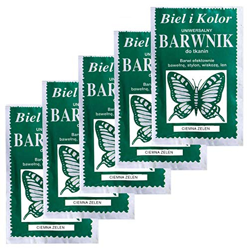 5 x 10g Batikfarbe Textilfarbe Stofffarbe färben, bitte Farbmix wählen, Farbe:dunkelgrün