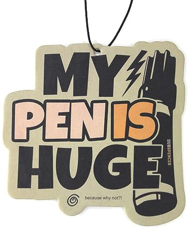 1x lustiger Auto Tuning Duftbaum großer Penis | i love my penis Duft fürs Auto | my pen is huge Lufterfrischer Duftbaum Autoduft Duftspender