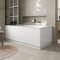 Aurora® Modern 1700mm Front Side Panel & 750mm End MDF Bath Panel 18mm Wooden Panels for Bathroom Baths Soaking Tubs, Adjustable Plinth, Easy to Cut, White Gloss