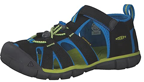 KEEN SEACAMP II CNX, Sandali Unisex - Bambini e ragazzi, Nero Black Brilliant Blue, 27/28 EU