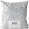 VOID New York Karte Kissenbezug Kissenhülle Sofakissen Kissen Deko Outdoor-Kissen Dekokissen, Kissen Größe:40 x 40 cm