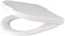 Euroshowers Sitz D-Form • Duroplast• Antibakteriell (ISO 22196)• Mit Absenkautomatik • Passend für z.B. Icon und ähnliche Formen, 83321, Weiß
