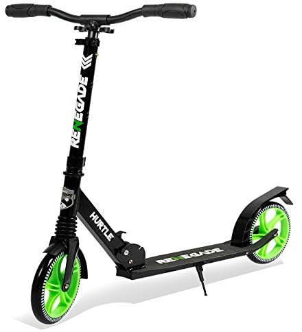 Hurtle Roller, Cityroller- Klappbar & Höhenverstellbar 84-98cm, Roller Kinder 10 Jahre, Big Wheel Roller- mit Ständer, Alu Scooter-Sportliche Kinder & Erwachsene, Tretroller-Inkl. Tragegurt, bis 100Kg