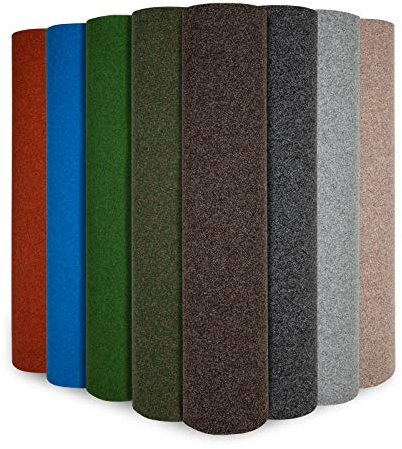 Floordirekt Farbwunder Park Tapis de pelouse | Tapis de balcon | Durable et résistant aux intempéries | Tapis de gazon artificiel pour terrasse, balcon et loisirs | Extérieur (gris clair, 100 x 300
