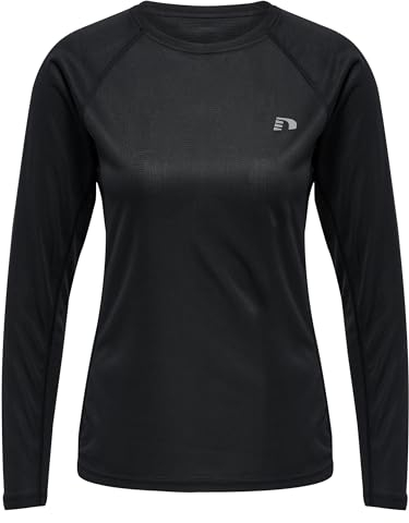 Newline Damen Women Core Running L/S T-Shirt, Schwarz, M EU