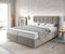 Boxspringbett Dream-Fine Mikrofaser Beige 160x200 cm mit Matratze und Topper