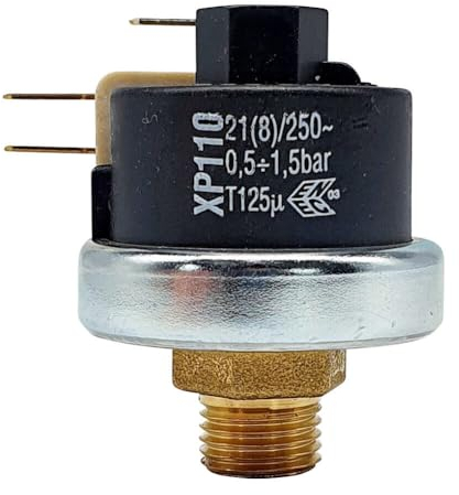 Mater Druckschalter XP110 1/4 Zoll | 0,5-1,5,0 bar einstellbar | Voreinstellung 1,0 bar