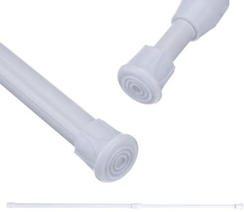 Duschvorhangstange Edelstahl Gardinenstange ohne Bohren,Verstellbare,federbelastete Spannstange,ausziehbare Duschvorhangstange,Teleskopstange Gardinenstange ohne Bohren und Schrauben 30-50cm