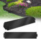 XMTECH 20m Rasenkante Metall Verzinkt Beetumrandung, 15cm Höhe Beeteinfassung Mähkante Palisade, 20 Stück 100cm x 15cm (L x H) Rasenkante Verzinkt, Schwarz