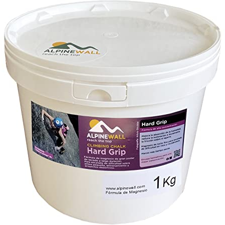 Magnesio Hard Grip 1Kg, para escalada deportiva de dificultad sobre canto pequeño, bloque y rocódromo.