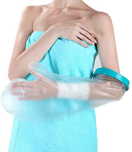 Fasola Protector de Escayola Brazo Impermeable, Funda Escayola Adultos Para Dedo, Palma, Mano, Brazo, Muñeca, Funda Escayola Mantener Seco al Ducharse o Bañarse