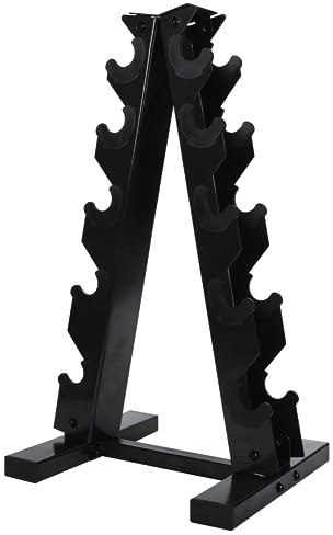 MENCIRO A-Rahmen Hantelständer Nur Ständer, 5-Tier Stahl Gewicht Kurzhantel Rack für Hanteln, Gewicht Halter Rack für Home Gym