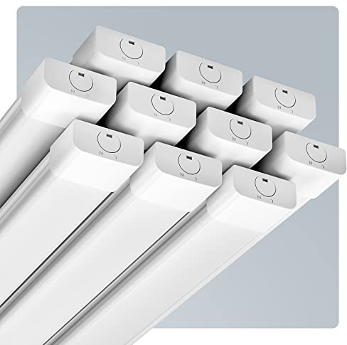 Anten 10 x LED Feuchtraumleuchte 150cm | 45W Feuchtraumlampe | Kaltweiß 6000K 4950LM Werkstattlampe | IP65 Wasserfest Wannenleuchte | Wasserdicht Kellerleuchte für Büros Keller Werkstätten Garage