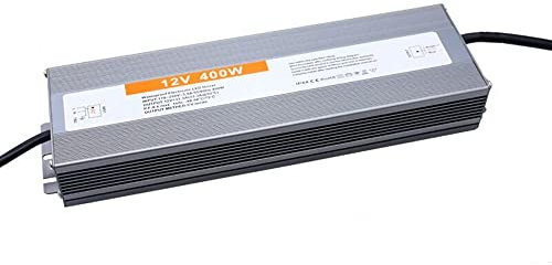 LED Trafo 12V 400W, AC170-250V zu DC12V LED Netzteil Schaltnetzteil, Industrielle Spannungsregulierung am Ausgang Konverter, IP67 Wasserdicht Netzteiladapter Transformator für LED Streifen Beleuchtung