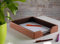 ZALE YARDLEY A4 Letter Tray in Crocodile Embossed Leather Desk Organizer and Desk Tidy (Tan Brown)