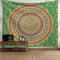 Arawat Wandteppich Mandala Grün Wandtuch Mandala Tapestry Gothic Wand Deko Wandteppich Aesthetic Mandal Wandteppiche Bohemian Wanddeko Mandala Wandbehang Boho Zimmer Deko (150 x 200cm)