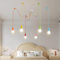 BRIMETI Lámpara Colgante Infantil Lampara de Techo Suspension 6 Luces Moderna Ajustable 160cm, con Portalampara E27, para Comedor Salon Habitacion Dormitorio Cocina, Max.60W