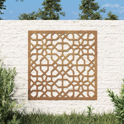 ARKEM Garten-Wanddeko 55x55 cm Wand Deko Wanddeko Aussen Wall Decoration Wanddeko Wandschmuck Cortenstahl Maurisches Design