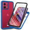 RonRun Coque pour Motorola Moto G84, 360° Transparente étui Antichoc Housse Integrale Transparent Silicone Bumper avec Protecteur d'Écran Intégré Case - Bleu
