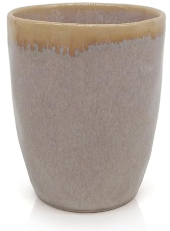 Mea-Living STONEWARE Becher sand, handgemachtes Steingut, 280 ml, wunderschönes handmade Geschirr