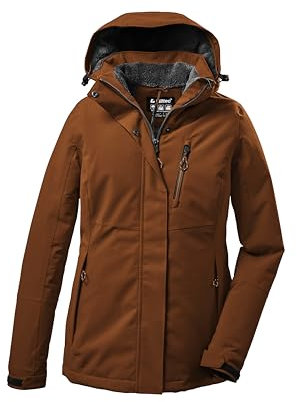 killtec Damen Funktionsjacke/Outdoorjacke mit abzippbarer Kapuze KOW 140 WMN JCKT, zimt, 44, 37411-000