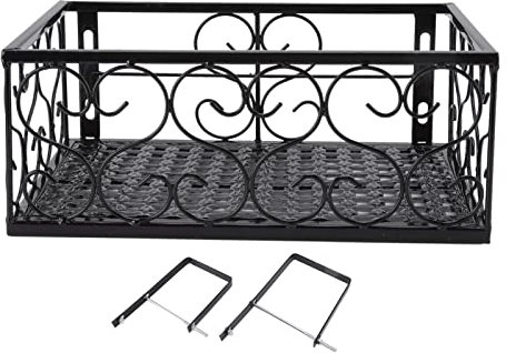 Scaffale per Vasi da Fiori per Balcone, Mensola per Ringhiera per Fioriera da Balcone, Portavasi per Fiori, Mensola per Cestello per Fiori Sospesa in Ferro con Ganci, per(Suitable for 10.5cm Railings)
